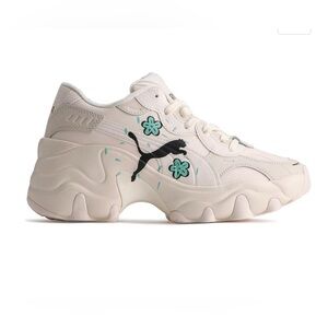 Puma Cream Fashion Sneakers with Bold Design